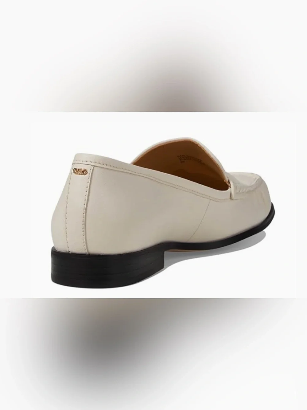 Michael Kors Cream and White Leather Slip-On Loafers